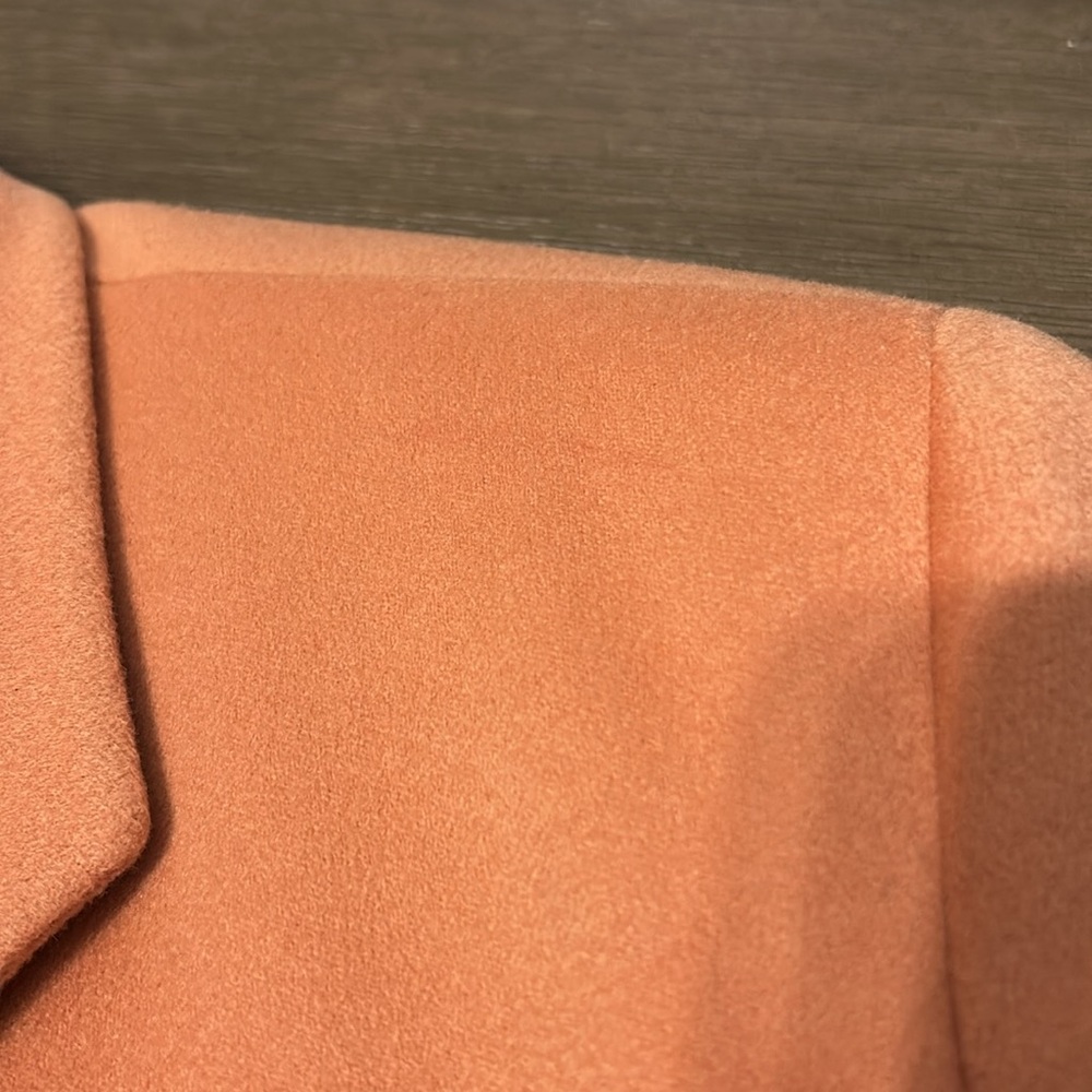 Women's cashmere coral pink Henri Bendel vintage blazer size 10 made in Italy - Picture 15 of 16